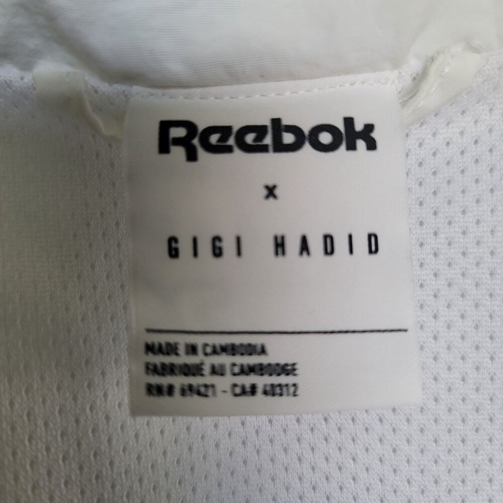 Reebok Gigi Hadid Geometric Print Long-Sleeve Cropped Jacket. Size XS - Picture 8 of 10